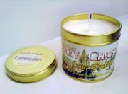 Merry Christmas From Dublin Hand Poured Lavender Candle In A Tin